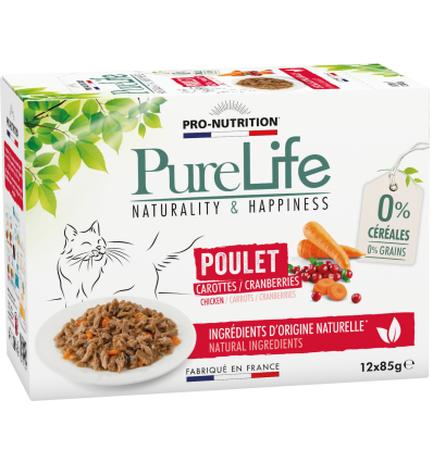 Pro Nutrition - Pure Life WET Poulet Pâtée pour chat