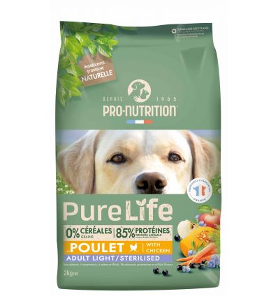 Pro Nutrition - Pure Life Light Stérilisé Adult Poulet